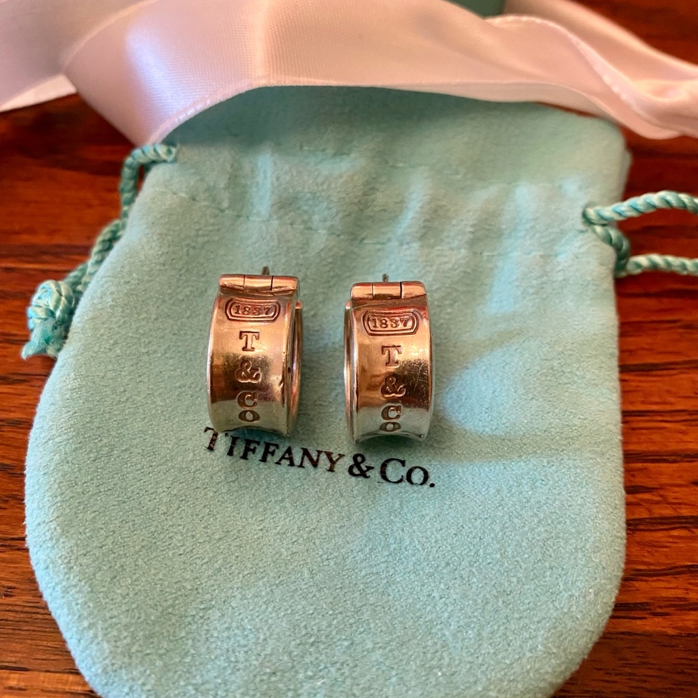 Tiffany & co. Sterling Silver hoop earrings.